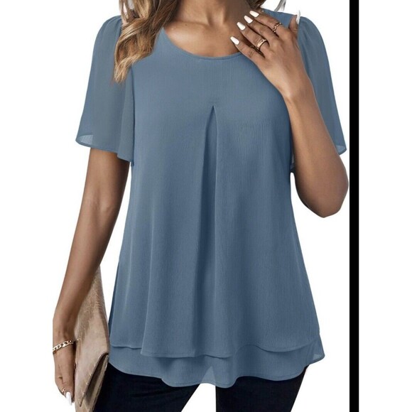 Gaharu Tops - NWT Gaharu Women Casual Blouse L